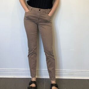 Pimkie Brown and black checkered Skinny Pants for Women in size 8